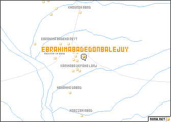 map of Ebrāhīmābād-e Donbāl-e Jūy