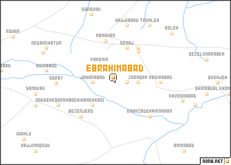 map of Ebrāhīmābād