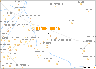 map of Ebrāhīmābād