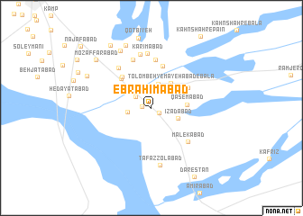 map of Ebrāhīmābād