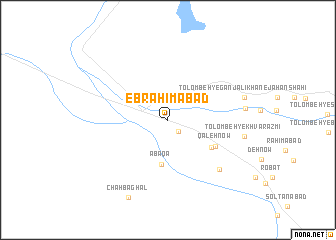 map of Ebrāhīmābād