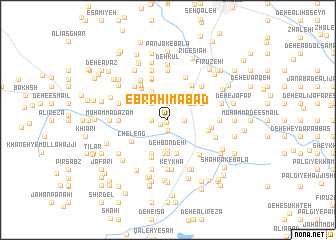 map of Ebrāhīmābād