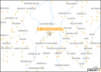 map of Ebrāhīm Kandī