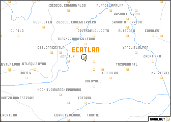 map of Ecatlán