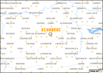 map of Échabrac