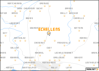 map of Echallens