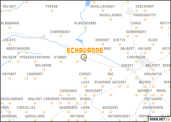 map of Échavanne