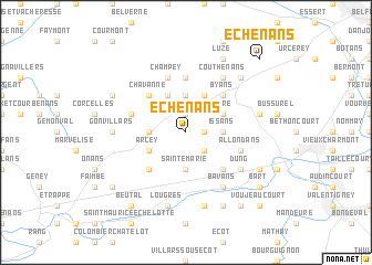 map of Échenans