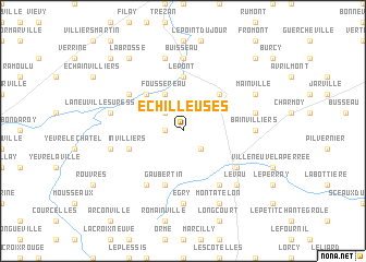 map of Échilleuses