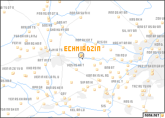 map of Echmiadzin