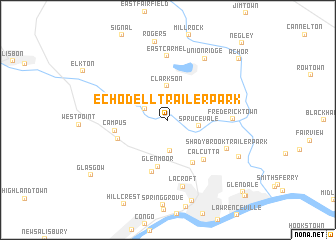 map of Echo Dell Trailer Park