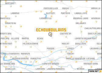 map of Échouboulains