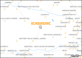 map of Échourgnac