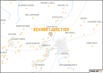 map of Eckhart Junction