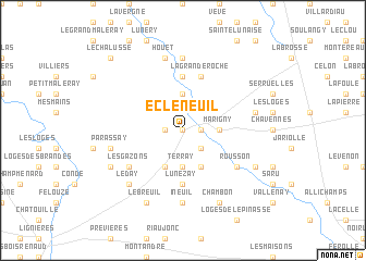 map of Écléneuil