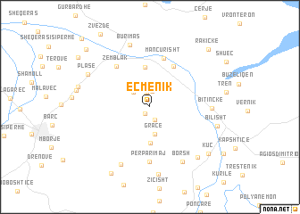 map of Eçmenik