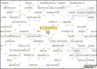 map of Écoivres