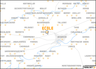 map of École