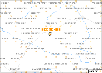 map of Écorches