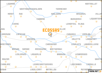 map of Écossas