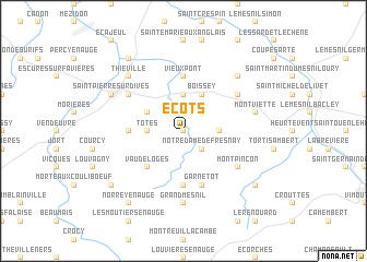 map of Écots
