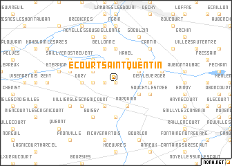 map of Écourt-Saint-Quentin