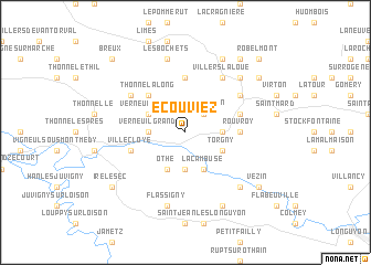 map of Écouviez