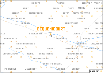 map of Ecquemicourt