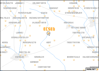 map of Ecséd