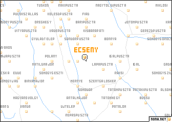 map of Ecseny