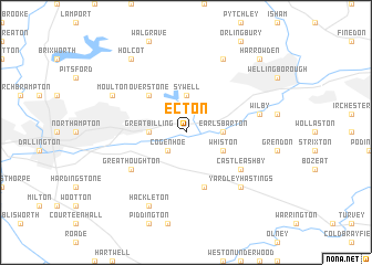 map of Ecton