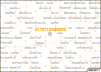 map of Ectot-lès-Baons