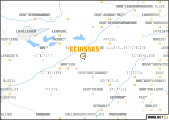 map of Écuisses