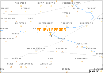 map of Écury-le-Repos