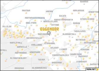 map of Edgemoor