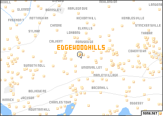 map of Edgewood Hills