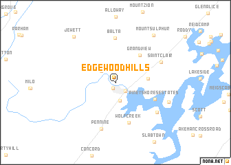 map of Edgewood Hills