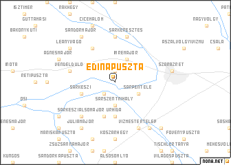 map of Edinapuszta