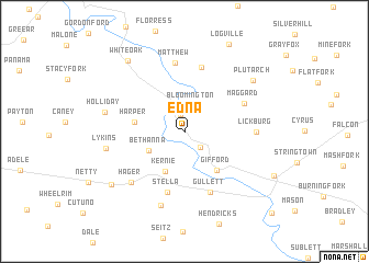 map of Edna