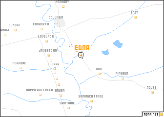 map of Edna