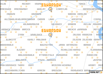 map of Edwardów