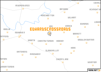 map of Edwards Crossroads