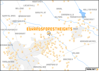 map of Edwards Forest Heights