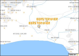 map of Eersterivier