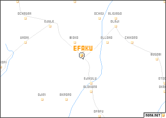 map of Efaku