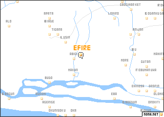 map of Efire