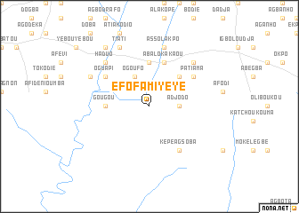 map of Efofami Yéyé