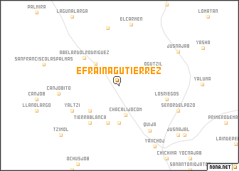 map of Efraín A. Gutiérrez