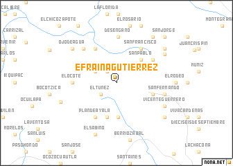 map of Efraín A. Gutiérrez