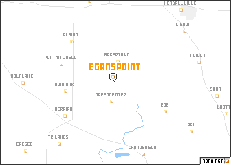 map of Egans Point